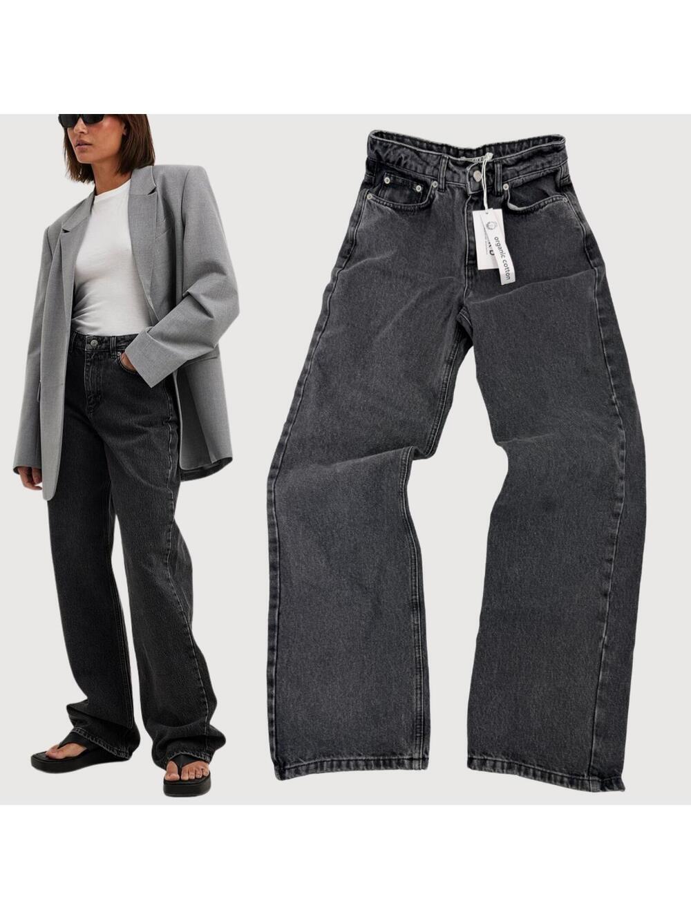 NA-KD NWT Straight Mid Waist Jeans EU 34